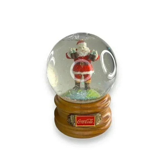 Vintage 1989 Coca-Cola Santa Musical Snow Globe Music Box - Picture 4 of 6